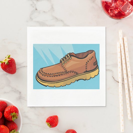Brown Shoe Footwear Napkins Servet