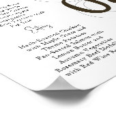Brown Simple Modern Tri-Fold Wedding Menu Poster (Hoek)