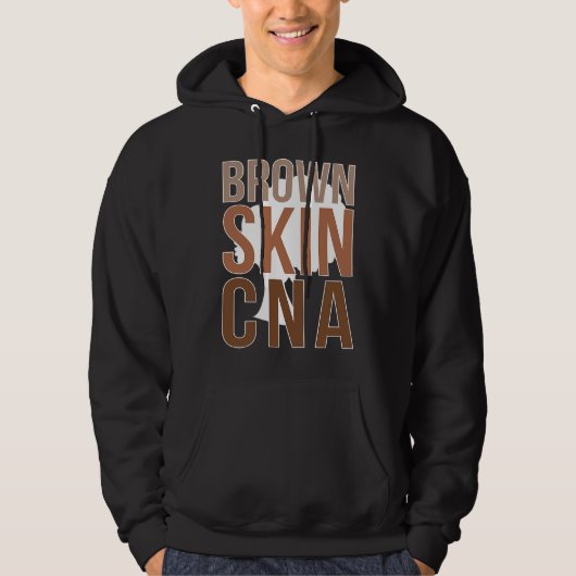 Brown Skin CNA Black CNA Melanin Certified Nursing Hoodie (Voorkant)