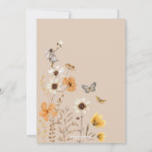 Brown Skin Fairy Herfst Wildflower Baby shower Kaart (Achterkant)