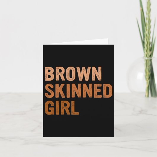 Brown Skinned Girl Black Melanin Queen Magic Junet Kaart (Voorkant)