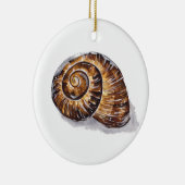 Brown Snail Shell Keramisch Ornament (Rechts)