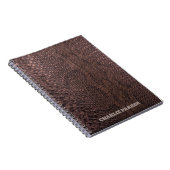 Brown Snakeskin Animal Print Notitieboek (Rechterzijde)