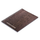 Brown Snakeskin Animal Print Notitieboek (Linkerzijde)