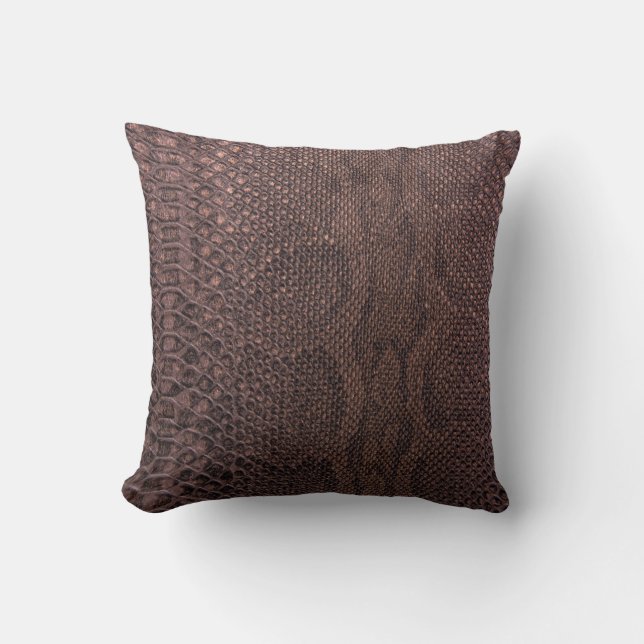 Brown Snakeskin Kussen (Voorkant)