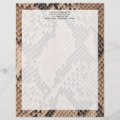 Brown Snakeskin-look Briefhoofd (Voorkant)