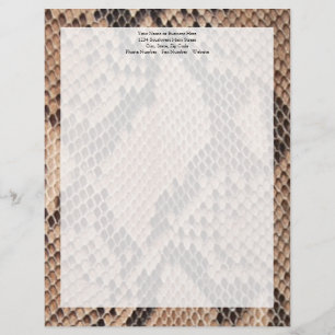 Brown Snakeskin-look Briefhoofd