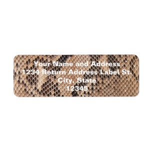 Brown Snakeskin-look Etiket