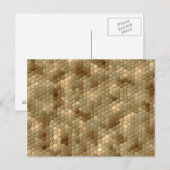 Brown Snakeskin-patroon Briefkaart (Voorkant / Achterkant)