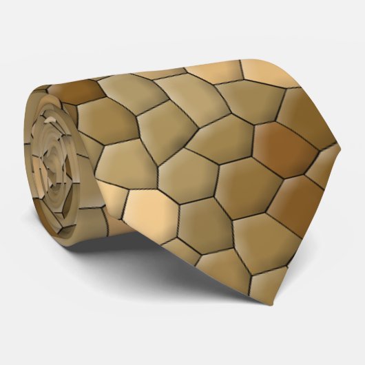 Brown Snakeskin-patroon Stropdas (Opgerold)