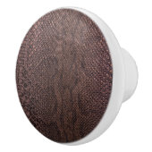 Brown Snakeskin Print Ceramic Knob Keramische Knop (Rechts)