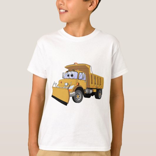Brown Snow Plough Cartoon T-shirt (Voorkant)