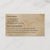 Brown Social introduction calling card-biplane Visitekaartje (Achterkant)