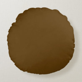 Brown Solid Color, Cushion, Simple, Modern, Netral Rond Kussen