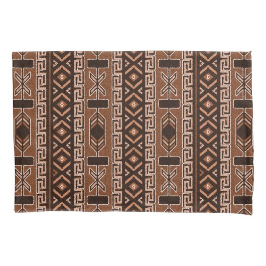 Brown Southwest Aztec Pattern Kussensloop (Voorkant)