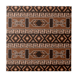Brown Southwest Aztec Pattern Tegeltje