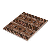 Brown Southwest Aztec Pattern Tegeltje (Zijkant)