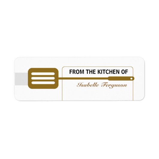 Brown Spatula Kitchen Etiket (Voorkant)