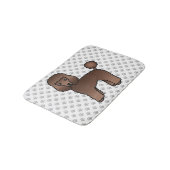 Brown Speelgoed Poodle Cute Cartoon Dog Badmat (Gekanteld)