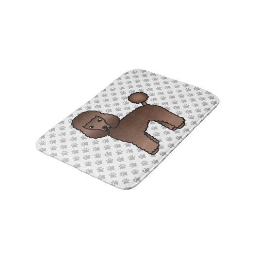 Brown Speelgoed Poodle Cute Cartoon Dog Badmat (Gekanteld)