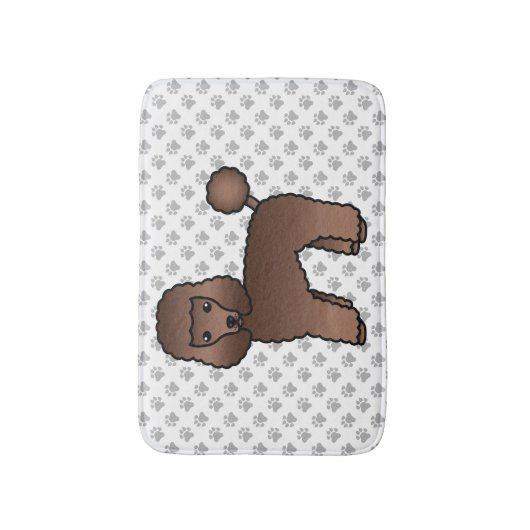 Brown Speelgoed Poodle Cute Cartoon Dog Badmat (Voorkant Verticaal)