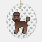 Brown Speelgoed Poodle Cute Cartoon Dog Keramisch Ornament (Links)