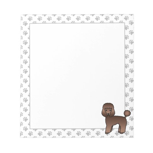 Brown Speelgoed Poodle Cute Cartoon Dog Notitieblok (Voorkant)