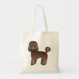Brown Speelgoed Poodle Cute Cartoon Dog Tote Bag