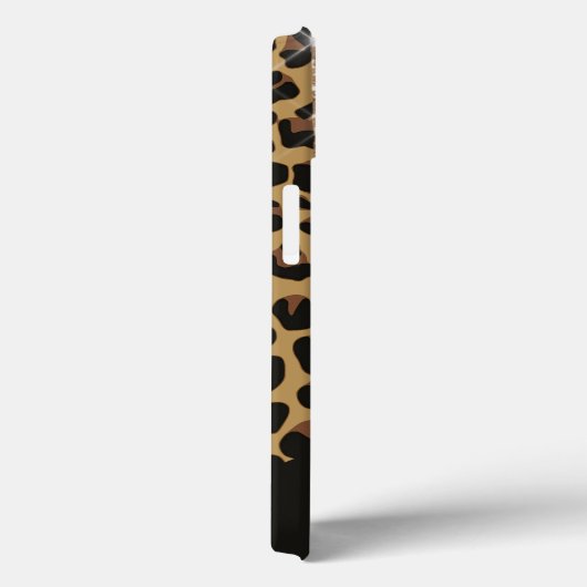 Brown Spoted Jaguar Print met Glitter Case-Mate iPhone Case (Achterkant / Rechts)