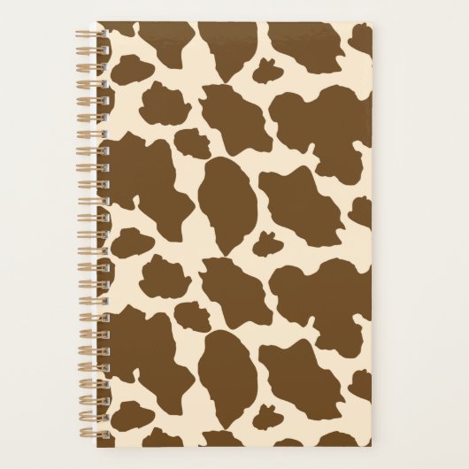 Brown Spots Cow Print Farmer Farm Animals Classy Planner (Voorkant)