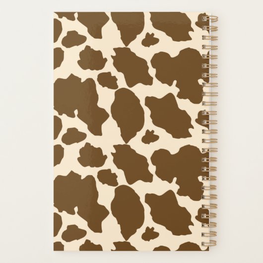 Brown Spots Cow Print Farmer Farm Animals Classy Planner (Achterkant)