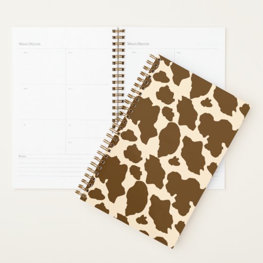 Brown Spots Cow Print Farmer Farm Animals Classy Planner (Display)
