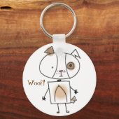 Brown Spottie Dog Sleutelhanger (Voorkant)