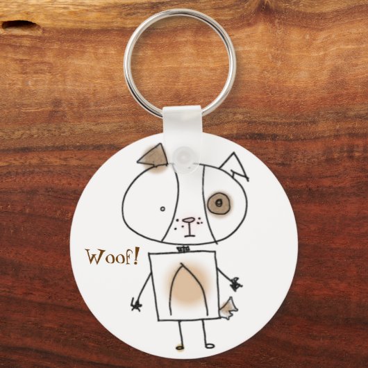 Brown Spottie Dog Sleutelhanger (Voorkant)