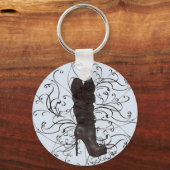 Brown Stiletto Boot Sleutelhanger (Voorkant)