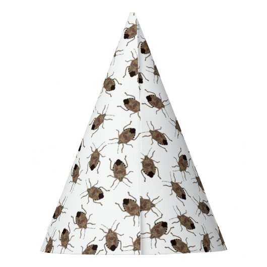 Brown Stink Bug Illustration Personalized Party Feesthoedjes (Achterkant)