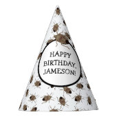 Brown Stink Bug Illustration Personalized Party Feesthoedjes (Voorkant)
