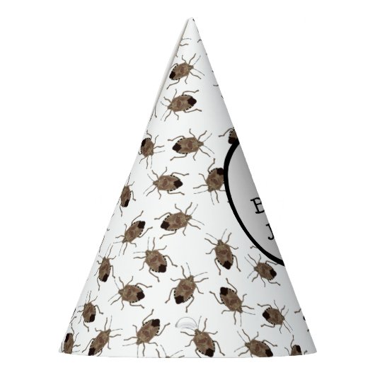 Brown Stink Bug Illustration Personalized Party Feesthoedjes (Links)