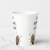 Brown Stink Bug Illustration Personalized Party Papieren Bekers (Rechts)