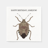 Brown Stink Bug Illustration Personalized Party Servet (Voorkant)