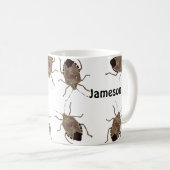 Brown Stink Bugs Funny Creepy Personalized Koffiemok (Voorkant rechts)