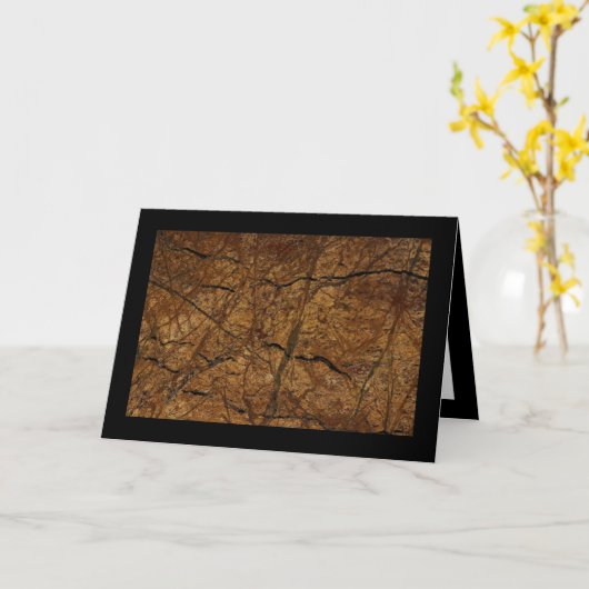 Brown Stone Pattern Kaart (Gele Bloem)
