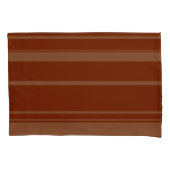 Brown Stripe Pattern Pillowcase Kussensloop (Voorkant-Links)
