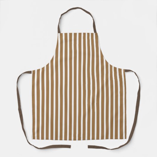 Brown Stripes Chef Baker Cateraar Schort (Voorkant)