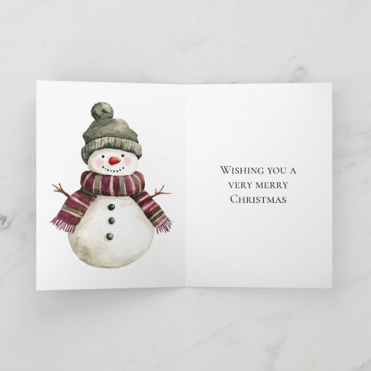 Brown Stripes Kerstman Kaart (Binnen)