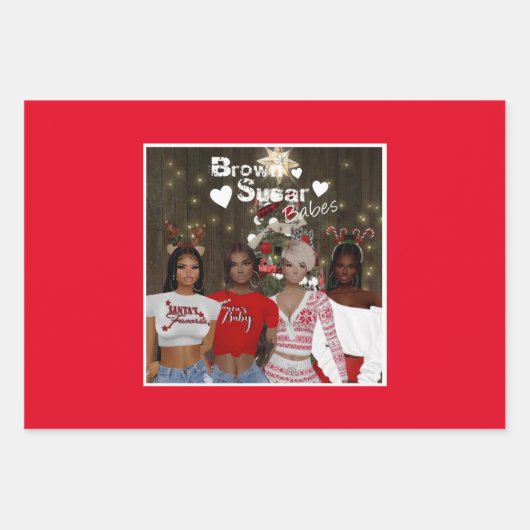 Brown Sugar Babes Cadeaupapier 8 (Voorkant)