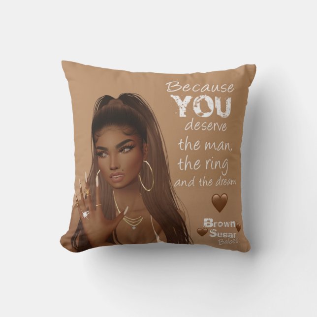 Brown Sugar Babes Pillow 3 Kussen (Voorkant)