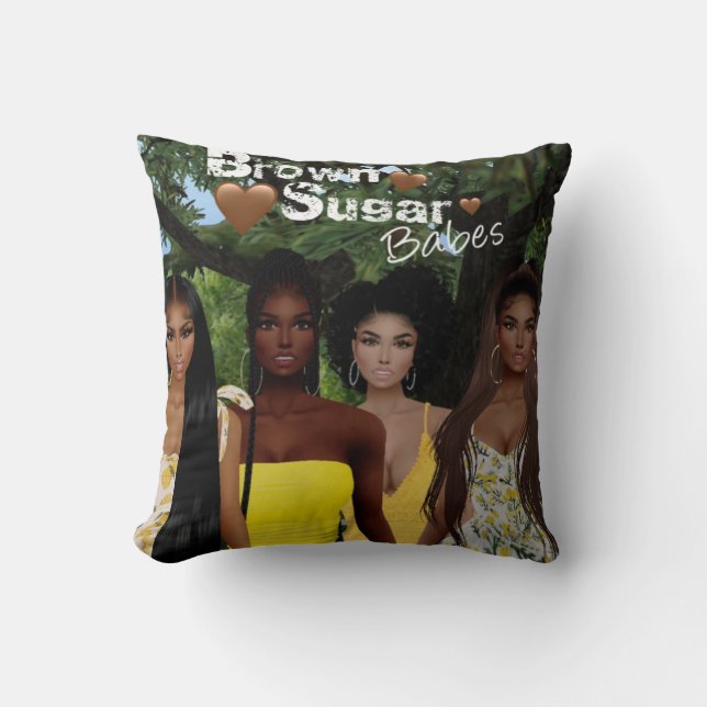 Brown Sugar Babes Pillow 5 Kussen (Voorkant)
