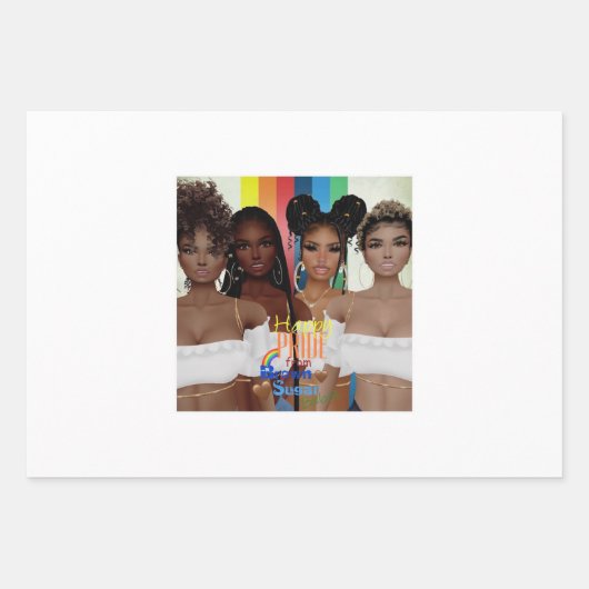 Brown Sugar Babes Pride Cadeaupapier 1 (Voorkant)