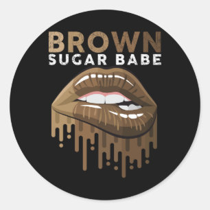 Brown Sugar Be Black Geschiedenis Maand Juneteenth Ronde Sticker